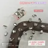 Decoraciones de Arte de Uñas con Pedrería de Flor de Cinco Pétalos Gota de Agua, Coloridas y Brillantes Accesorios de Flor con Pedrería Rosa Champaña de Punta