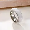 Anillos de Acero Inoxidable Transfronterizos Europeos y Americanos para Mujer, Anillos de Perlas en Arco de Cinco Filas, Anillos de Pareja de Alta Gama, Joyería de Acero de Titanio