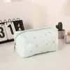 Bolso Octogonal Suave Acolchado Estilo Ins Bolsa de Maquillaje Floral para Niñas Gran Capacidad Almacenamiento de Cuidado de la Piel Neceser Portátil