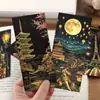 Papel de Arte Rasca DIY Hecho a Mano Castillo Creativo Noche Colorida Arte Anti-Estrés Papel para Rascar