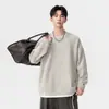 Suéter Grueso de Punto Colorido Estilo Casual para Hombre, Nuevo Modelo Otoño 2026, Sudadera de Punto Moda, Ajuste Holgado, Falso Dos Piezas