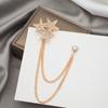 Moda europea y americana personalidad estrella brillante de diamante cadena broche atmosférico pin de solapa insignia accesorios para ropa
