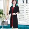 Vestido de Primavera para Mãe de Meia-Idade, Conjunto de Duas Peças Fashion de Primavera e Outono para Mulheres de Meia-Idade e Idosas, Novo Modelo 2026