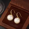 Aretes de Perla Studs Mujer Coreanos Gama Alta Personalidad Francesa Simples Versátiles Temperamento Pendientes de Moda Accesorios para Orejas