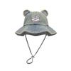 Sombrero de Pescador de Mezclilla con Orejas de Oso para Mujer Primavera y Verano Nuevo Versátil Pequeño Sombrero que Favorece el Rostro Sombrero de Cubeta para Protección Solar y Sombra al Aire Libre