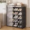 Armário de sapatos para entrada de casa, armário de armazenamento integrado montado na parede, novo modelo 2026, sapateira pequena para dormitório, resistente e durável