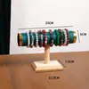 Soporte de Exhibición de Pulseras de una Sola Capa con Borde Dorado, Venta Caliente Transfronteriza en Stock, Colgador de Pulseras de Cristal, Soporte para Puesto de Transmisión en Vivo