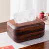 Caja de Madera para Papel Higiénico de Hogar Nogal Negro Restaurante Caja de Madera Escritorio Oficina Caja para Rollo de Papel Hotel Caja de Papel