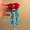 Pendientes de Borla de Osmanthus Amarillo Pendientes de Estilo Bosque de la Costa de Verano Colgante de Hada Exquisito de Nicho Clip para Oreja Largo de Flor