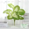 Viajero de hoja plátano palma Areca hoja de tortuga plástico planta verde pequeña con hierba manojo único flor artificial planta en maceta decoración paisajismo