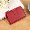Cartera de Mujer, Tarjetero Corto con Cremallera, Nuevo Estilo Japonés y Coreano Billetera para Monedas, Cartera Plegable Multifuncional de Cuero, Billetera Pequeña
