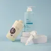Botella cilíndrica de HDPE de 400 ml para gel de ducha Botella de champú de hombro plano Botella de gel de ducha engrosada de material de felpa Presionar
