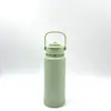 Diseñada Especialmente para Uso Transfronterizo, Termo de Acero Inoxidable 304 de Gran Capacidad con Asa para Exteriores, Botella con Espacio para Doble Bebida, Botella de Agua Deportiva Portátil