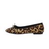 Zapatos Planos de Leopardo Nuevos 2025 Japoneses y Coreanos Moda Cabeza Redonda Boca Baja Lazo de Leopardo Casual Zapatos para Mujer Venta al por Mayor