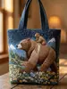 2026 Estação Independente Transfronteiriça Amazon Novo Bolsa de Mão Bolsa Tote com Estampa Digital Bolsa Tote Acolchoada da Moda