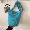 Bolsa Saco Estilo Coreano, Bolsa Transversal Casual e Fashion, Novo Estilo de Inverno, Bolsa Personalizada de Grande Capacidade, Bolsa de Ombro Tendência e Estilosa