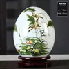 Juego de Tres Adornos Cerámicos de Jingdezhen para Entrada de Sala, Florero, Plato de Exhibición para Oficina, Fabricante Estilo Chino