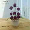 Flores tejidas a mano, Flores tejidas a crochet a mano, Plantas en maceta tejidas, Productos terminados, Adornos de lirios del valle tejidos, Flores artificiales tejidas con hilo, Flores tejidas