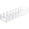 Caja organizadora de cables de datos, caja de almacenamiento con compartimentos multifuncional, caja transparente de acrílico para gestión de cables de escritorio