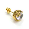 Brincos de Diamante Ins Nicho Retro High-end Estilo Japonês e Coreano Moda Simples e Bonito Aço de Titânio Joia de Orelha Unissex