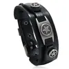 Pulseira Decorativa Criativa e Personalizada de Estrela de Cinco Pontas em Metal, Pulseira de Couro Simples Estilo Retro Literário, Acessórios Versáteis para Homens e Mulheres