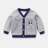 Cárdigan de punto para niños, suéter exterior, ropa para bebé niña primavera y otoño, top único, ropa para bebé niño, suéter básico con cuello en V