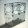 Tuerca semi-pasante panel acrílico conexión a tres caras pieza de fijación tuerca cuadrada de tres vías M3 tornillo de apriete manual de color fábrica