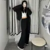 Estilo Americano Nueva Sudadera con Capucha Otoño e Invierno 2025 Pantalones Casuales Traje Holgado Color Sólido Mismo Estilo que Ouyang Nana