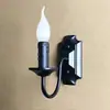 Lámpara de pared de vela retro, lámpara de pared candelabro de hierro forjado estilo campo americano, lámpara de mesita de noche estilo europeo para dormitorio, iluminación de pasillo o recibidor, adecuada para crear un ambiente acogedor en una casa de huéspedes