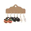 Personalizados de Fábrica Transfronterizos Europeos y Americanos Navidad y Halloween Pendientes Divertidos Personalizados Set de Pendientes de Gota de Aceite Personalizados de Múltiples Piezas