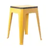 Taburete de Plástico para el Hogar para Adultos Cuadrado Sala de Estar Apilable Taburete de Comedor Nórdico Simple Taburete Alto Venta al por Mayor
