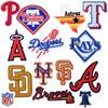 Colección Lista de Insignias Personalizadas de Equipos de Béisbol, Parches Bordados Lindos de Dibujos Animados, Parches de Tela Decorativos DIY para Zapatos, Sombreros, Ropa