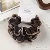 2 Cartões Anel de Cabelo para Intestino Grosso Estilo Elegante Pequeno e Cheiroso Corda de Cabeça Xadrez Elástico para Coque de Senhora Acessórios de Cabelo Corda de Cabelo para Rabo de Cavalo
