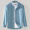 Camisa de hombre de primavera y otoño de algodón Oxford, informal, con cuello alto, de manga larga, de una pieza, entrega para hombre