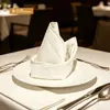 Servilletas de tela al por mayor para cenas occidentales, servilletas de tela florales para hotel, servilletas de tela rojas para banquetes, servilletas de tela blancas de alta gama para uso en hoteles