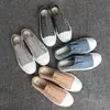 Nuevos Zapatos de Lona para Mujer, Lavados, Desgastados, Suaves y Cómodos, Estilo Coreano, Zapatos Slip-On Coreanos, Dropshipping