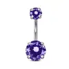 Anillo para Ombligo de Titanio F136 con Dientes Internos, Doble Extremo de Cuatro Puntas, Joyería para Piercing Corporal de Aleación de Titanio G23, Piercing para Ombligo
