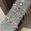 Pulsera Geométrica de Zirconia de Lujo de Gama Alta para Mujer, Moderna y Versátil, Joyería de Pulsera Popular Transfronteriza, Joyería al por Mayor de Yiwu