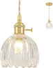 Lustre de vidro e latão estilo retro nórdico para pousadas, balcões de bar, restaurantes, luminárias de cabeceira, cafeterias criativas, luminárias de vela para quarto