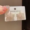 Nuevos Pendientes de Copo de Nieve con Circonita Microincrustada de Dongdaemun para Mujer, Elegantes, de Lujo Ligero, Únicos y Elegantes
