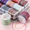 Cuerda Tejida a Mano No. Hilo de Jade 72 Hilos Segmentado Teñido Gradiente Colorido Cuerda de Cinco Colores Hilo para Pulsera DIY Nudo Chino Cuerda Venta al por Mayor