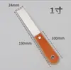 Espátula Wuma 1.0-6 pulgadas doble filo acabado espejo, raspador mango de madera, espátula de acero inoxidable