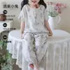 Pijama para Niños de Gasa de Algodón de Bambú Clase a Primavera y Verano Ropa de Casa para Niñas Verano Ropa Fina Acondicionada para Niños y Bebés