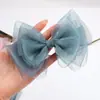Pinza para el Cabello con Lazo Dulce y Brillante para Media Coleta, Accesorio para el Cabello de Niña de Malla Multicapa, Pinza de Pico de Pato Antideslizante