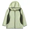 Roupa de Proteção Solar Infantil Novo Estilo Color Block Seda Gelada Fresca Respirável Jaqueta UPF50+ Anti-Ultravioleta Anti-Mosquito