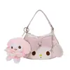 Bolso de Hombro Estilo Coreano Ins con Lazo para Mujer, Lindo Dibujo Animado para Viajes, Estudiante de Nicho, Bolso de Mano para Niños