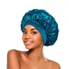 Gorro de Satén Extra Grande para Dormir para Mujer Borde Elástico Ancho Alta Elasticidad Gorro Nocturno Gorro para el Cabello para el Cuidado Diario del Cabello