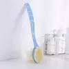 Cepillo de Baño con Mango Largo y Cerdas Suaves, Cepillo de Baño Dos en Uno, Raspador de Espalda, Cepillo de Doble Cara, Cepillo para Ducha de Baño, Esfera de Baño, Herramienta para Bañarse