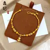Pulsera de calabaza mariposa oro antiguo de alto color láser tienda de oro con joyería flash nicho lujo cuatro hojas