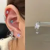 Huevo de Paloma Luz de Lujo Uñas de Hueso de Oreja Mariposa Las Más Fáciles para Combinar Temperamento Pequeño Fresco Dulce Lindo Uñas de Hueso de Oreja Acero de Titanio para Mujer